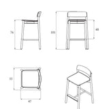 ARCHE bar stool / Natur oak KRYSTIAN KOWALSKI