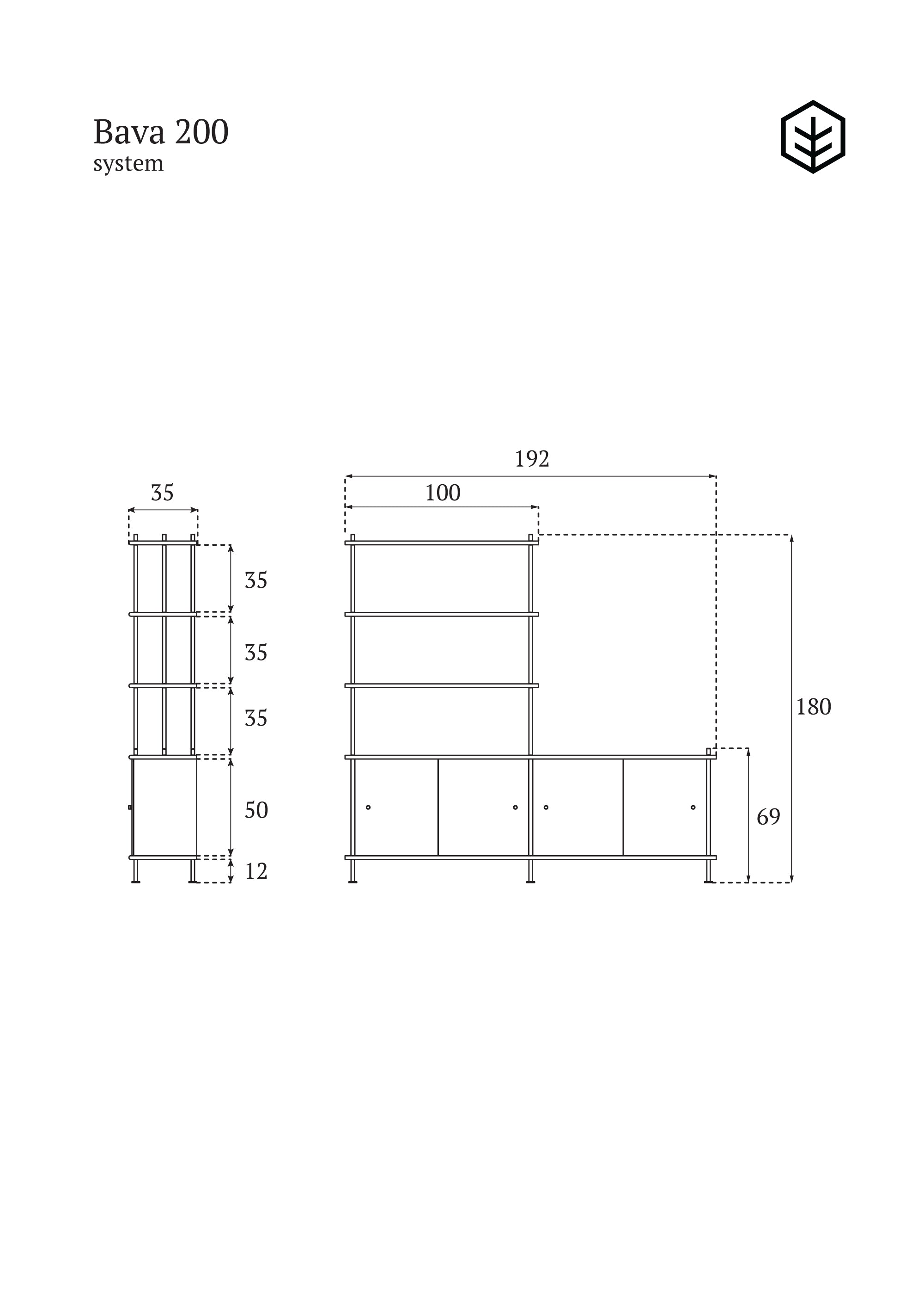 BAVA 200 shelving system TAMO