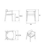 ELIPSA SOFT chair / Dark oak / Boucle sand TAMO