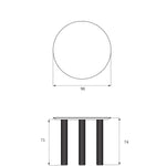 FILAR 90 table / Black ash TAMO