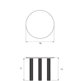 FILAR 90 table / Black ash TAMO