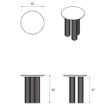 FILAR HIGH side table / Dark oak Kenyon Yeh