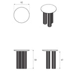 FILAR HIGH side table / Natur oak Kenyon Yeh