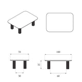 Table basse FILAR LOW / Black ash
