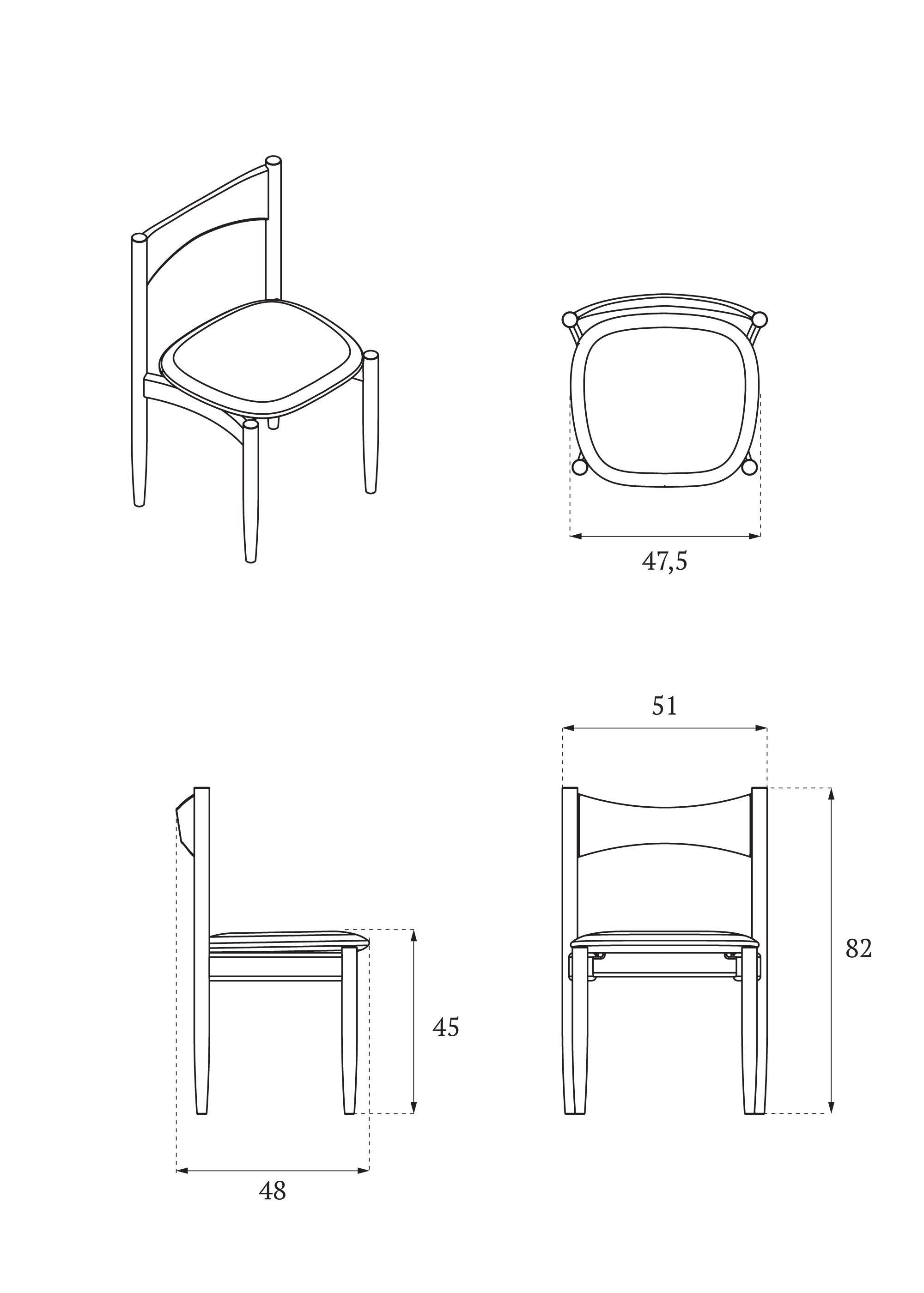 KEMI chair / Black oak TAMO