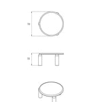 NEO LOW table / Black ash TAMO