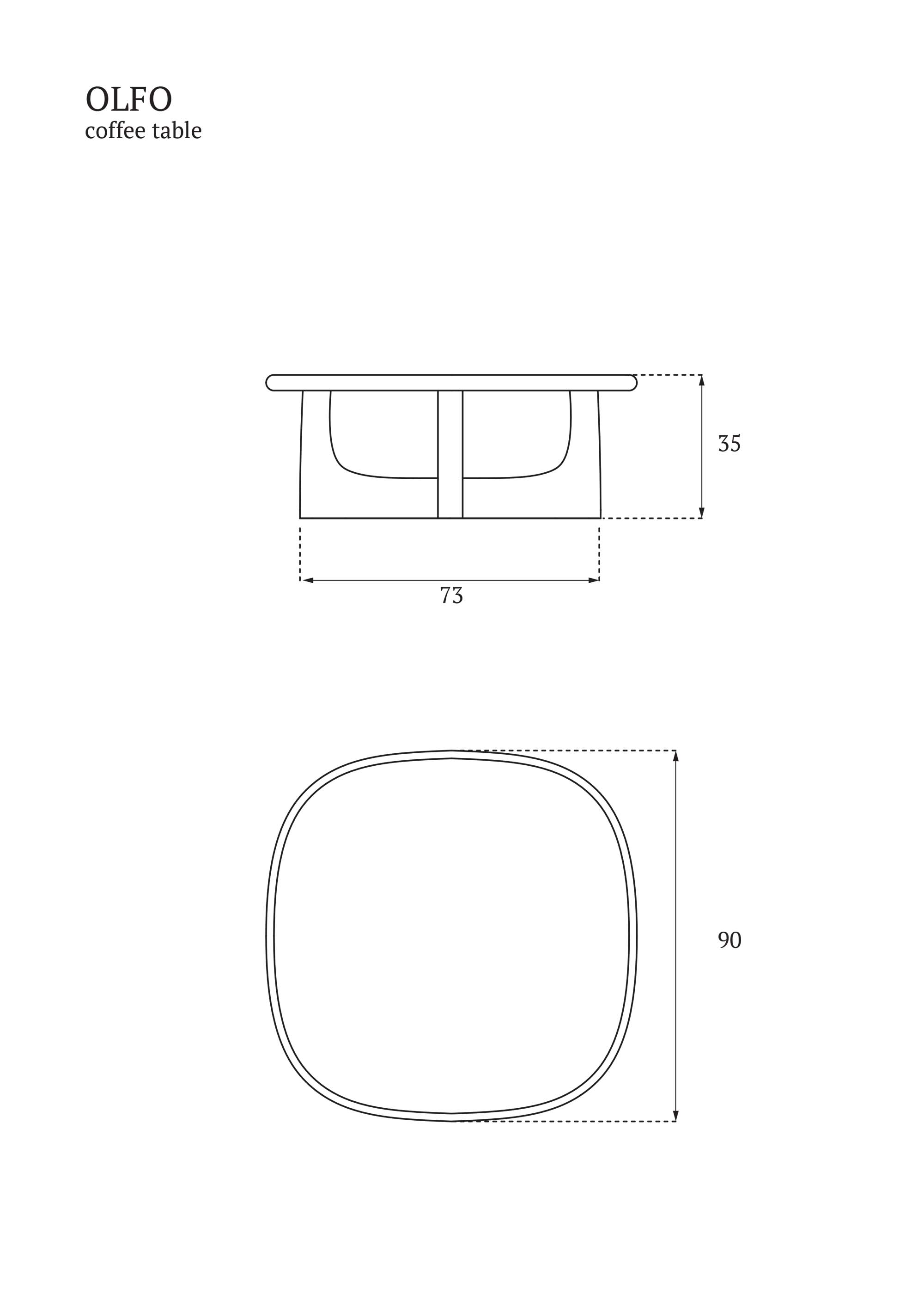 OLFO coffee table / Dark oak TAMO