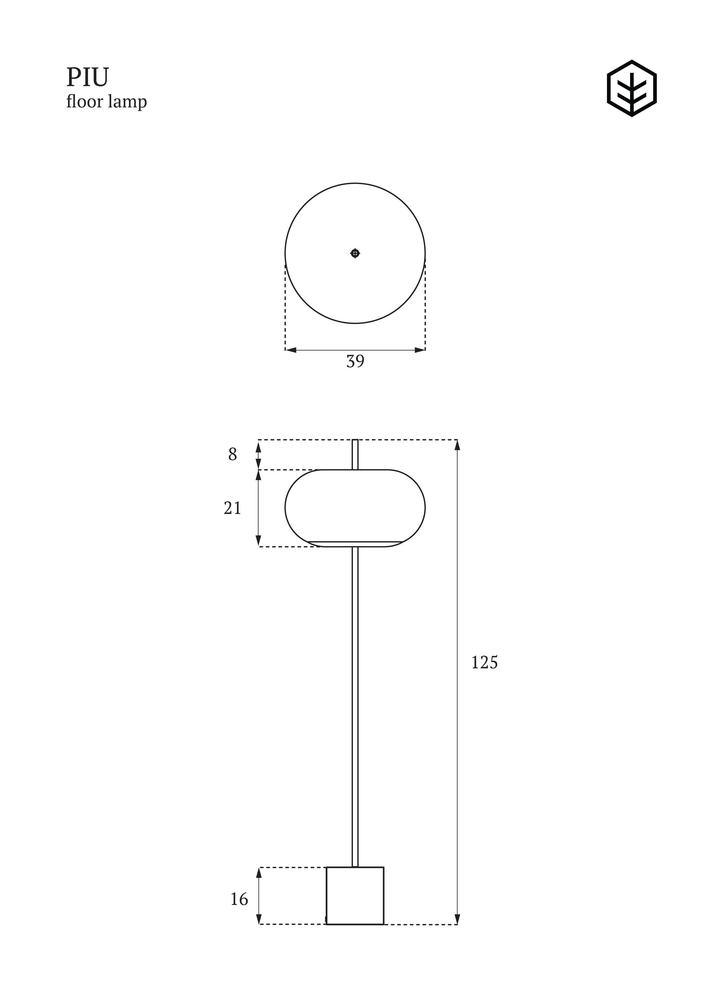 PIU floor lamp MARCIN LASKOWSKI