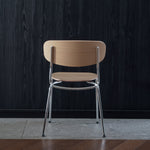 SPLOT chair / Chrome / Natur oak MARCIN LASKOWSKI