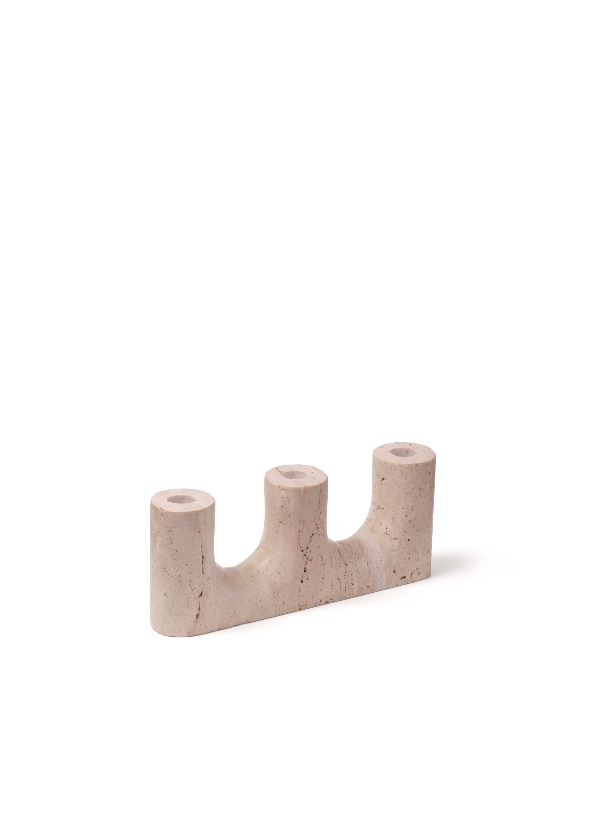 TRILO candle holder / Travertine TAMO