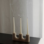 TRILO candle holder / Travertine TAMO