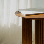 FILAR HIGH side table / Dark oak Kenyon Yeh