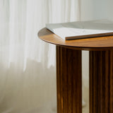 FILAR HIGH side table / Dark oak Kenyon Yeh