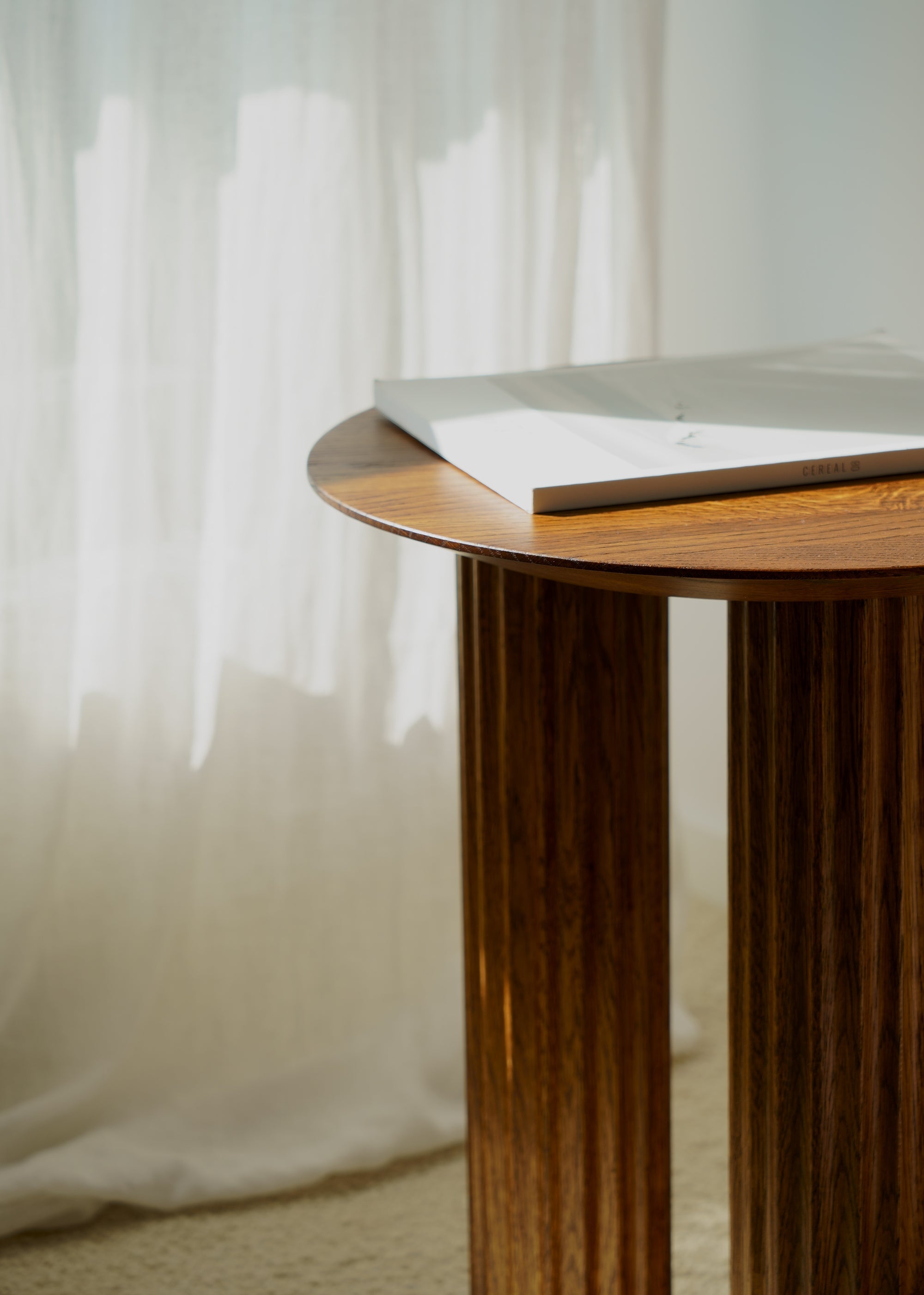 FILAR HIGH side table / Dark oak Kenyon Yeh
