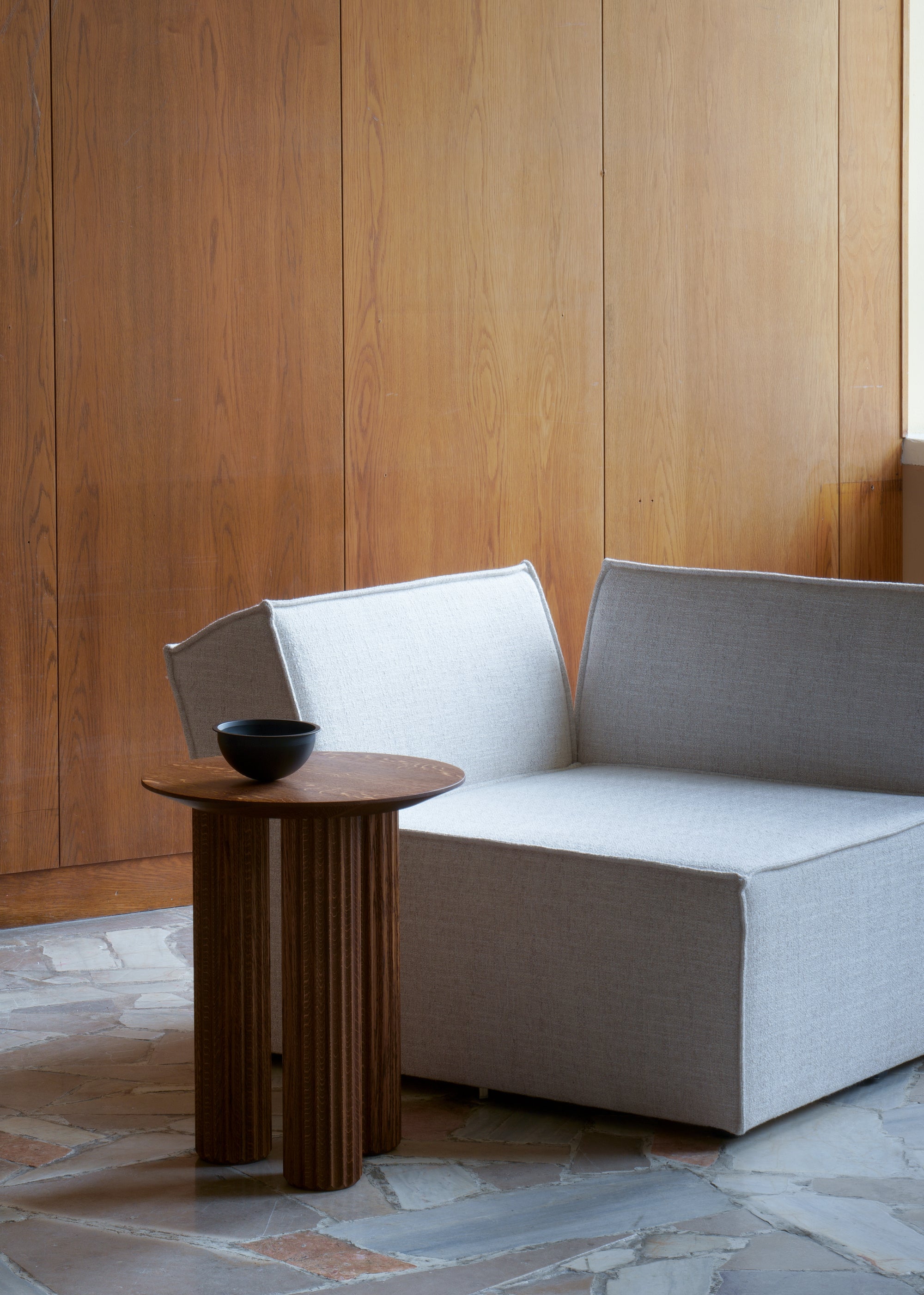 FILAR HIGH side table / Dark oak Kenyon Yeh