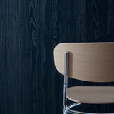 SPLOT chair / Chrome / Natur oak MARCIN LASKOWSKI